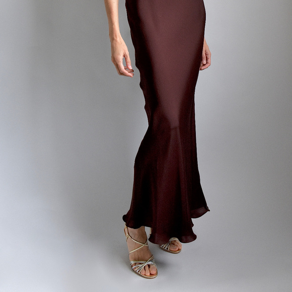 *SOLD* GUCCI 100% SILK Spaghetti Minimal Slip Maxi Gown - Picture 3 of 13